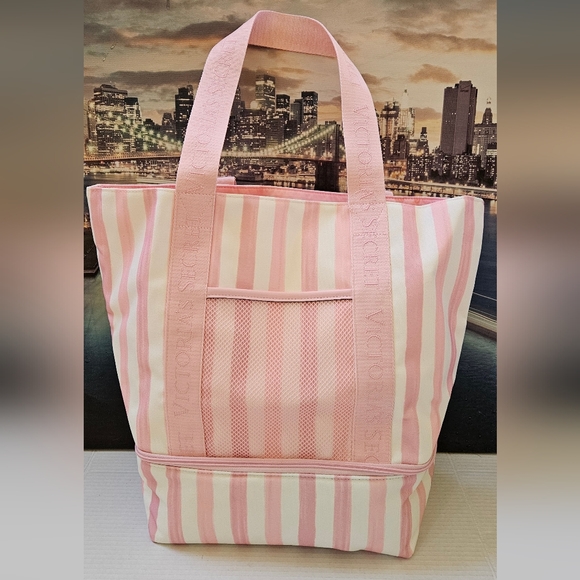 Victoria's Secret Pink Striped Tote Bag NWT - Picture 10 of 14